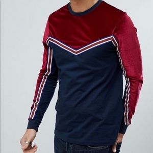 ASOS, long sleeve T-shirt in velour